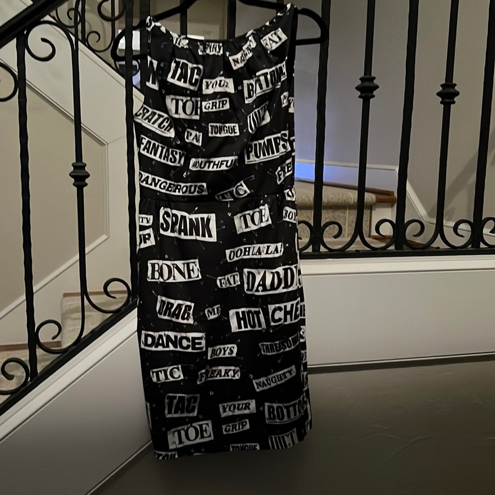 Moschino Couture black dress with scoop back, size 40